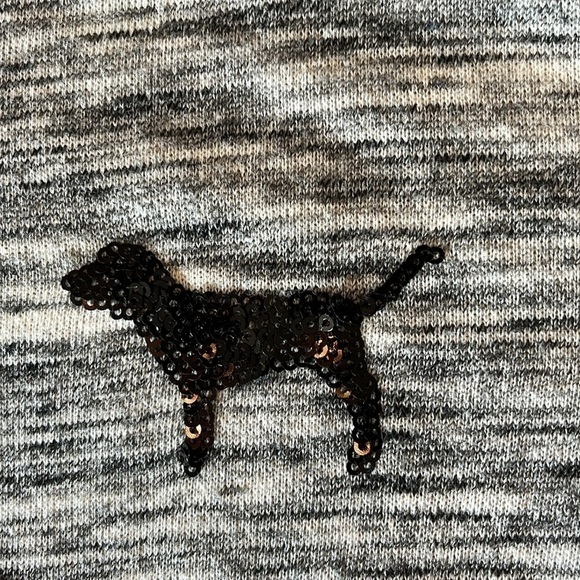 PINK Gray and Black Zip Up Sweatshirt Size Small NWOT - Picture 5 of 7